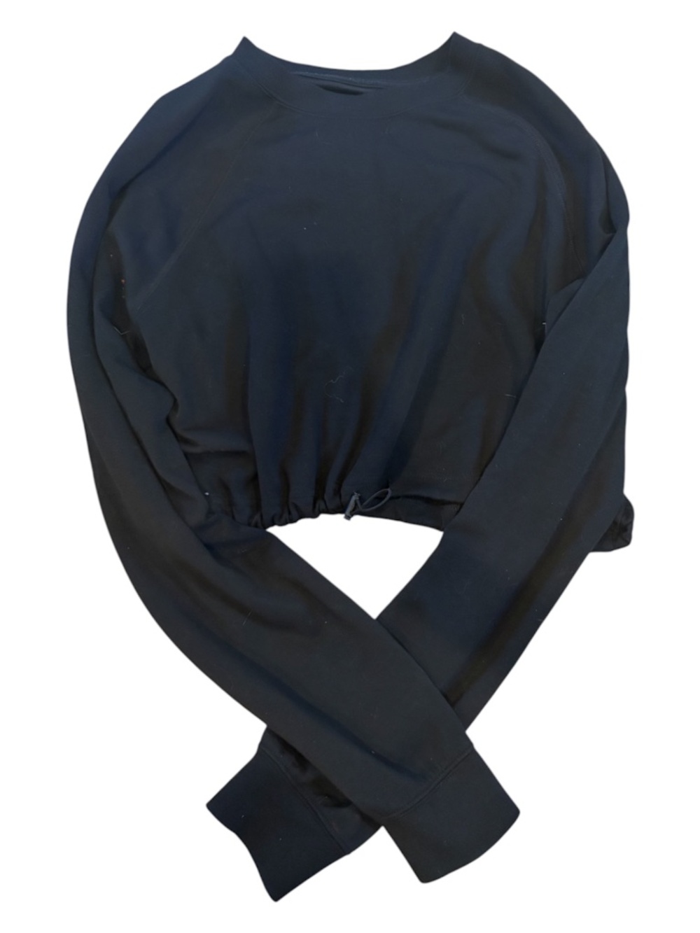 Hollister Gilly Hicks Black Long Sleeve Crop Top with Cinch Waist